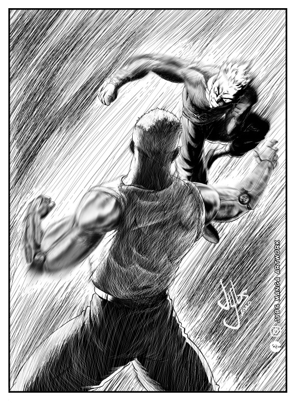 manga combattimento fight illustrazione